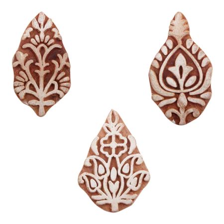 Set of 3 Piece New Mix Wooden Printing Blocks